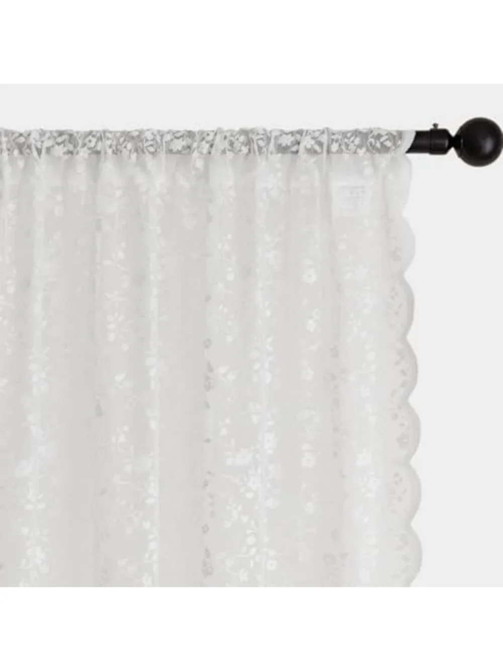 Vintage Floral Lace Sheer Curtains - 84